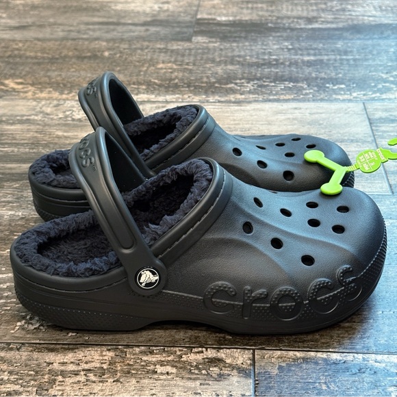 Crocs Baya Lined Clog Relaxed Fit Fleece Cozy Camp Hike Black‎ Womens Size 8 NWT - Picture 6 of 10